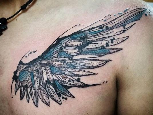 非常精美的翅膀纹身图案大全3