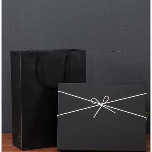 放的盒男生礼盒包装盒手提礼品袋生日礼品盒简约n97黑色盒子黑手提袋u