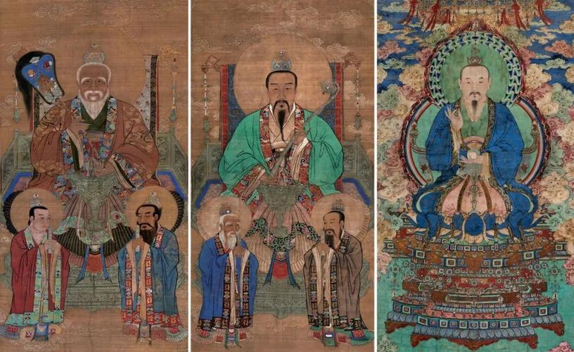 道教图像融入水陆画的过程作为中国本土宗教,道教在唐朝以前一直不能