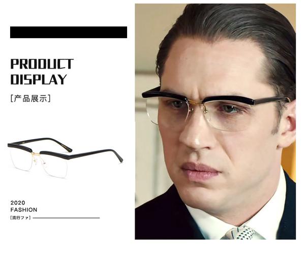 传奇汤姆哈迪同款眼镜框复古板材眼镜痞帅西装暴徒眼镜架1053批发