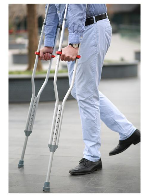 德国hoea老人腋下双拐杖腿脚受伤残疾人拐扙防滑可伸缩轻便可调高度