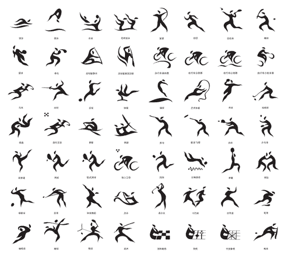 (1)体育图标——"火人"展示运动之美 广州亚运会体育图标的创意灵感源