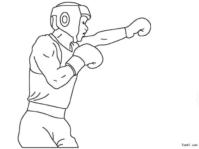 拳击-简笔画图片-儿童资源网手机版