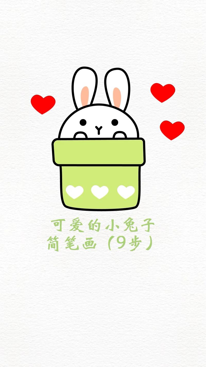 小兔子简笔画 #小白兔创意画  - 抖音