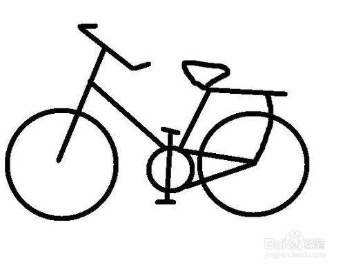 哈喽自行车的漂亮简笔画
