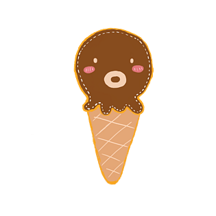 卡通可爱冰淇淋面抠素材