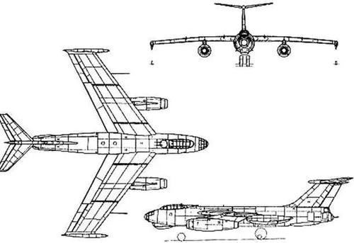 ef-150喷气式轰炸机 三视图