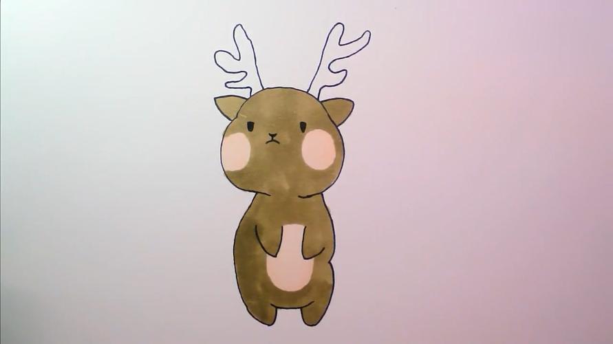 小鹿简笔画怎么画小鹿简笔画呆萌的小鹿简笔画图片小鹿动物头像卡通