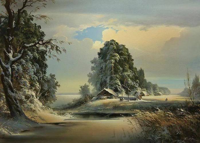 无尽透彻的光独特的森林与田野之美白俄罗斯风景画大师尤什凯维奇风景