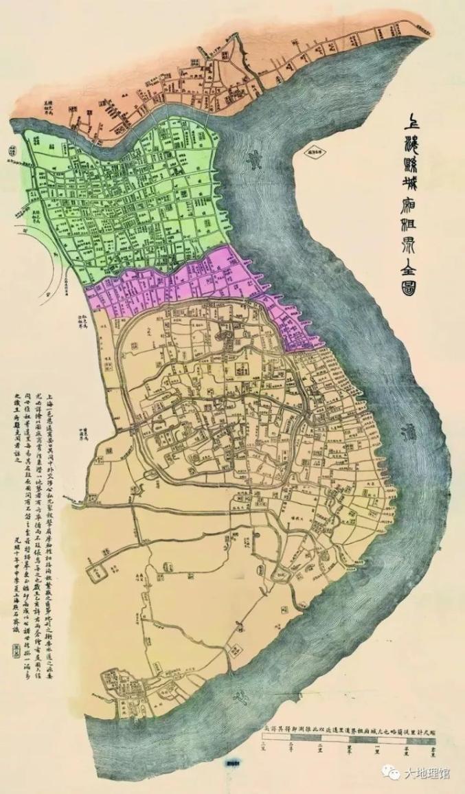 近代上海租界地图不少人有这样的观点:近代开埠口岸的繁荣,是西方