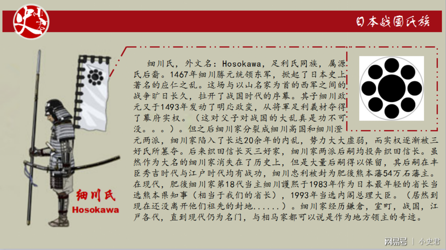 日本战国时期氏族历史渊源军队靠旗家纹详细介绍了解下