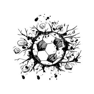 足球球素描图标图片