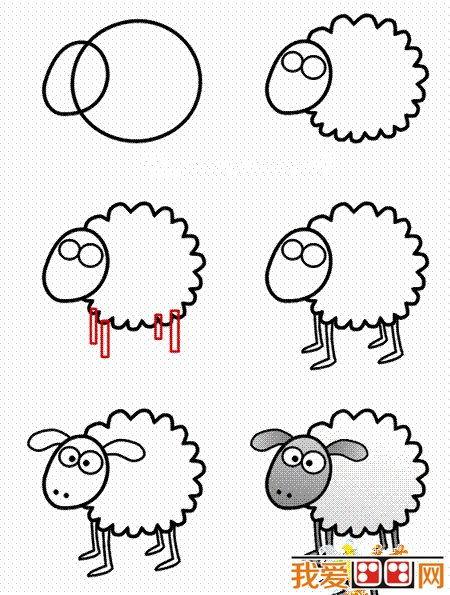 儿童画画羊十二生肖羊简笔画图片 小羊简笔画法大全 10知识 羊年话 画