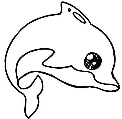 海豚图片简笔画 海豚图片手绘简笔画