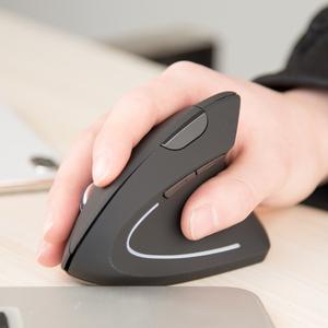 笔记本台式电脑垂直侧握无线鼠标充电 立式手握/竖握式直立鼠标大手型