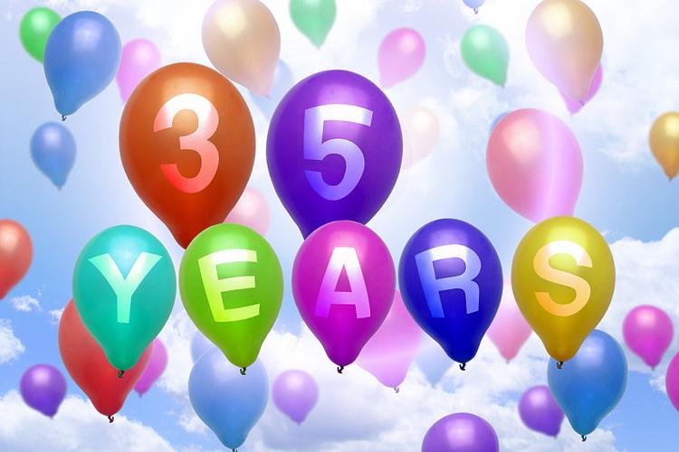 35岁,生日快乐,气球,彩色,聚会_高清图片_全景视觉