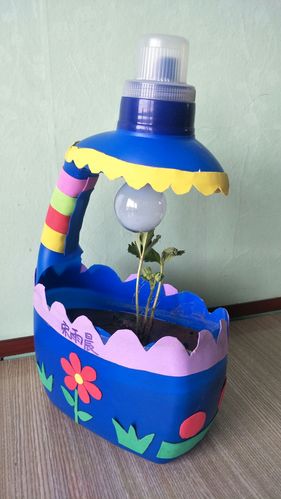 废物利用制作花盆,每一个作品都有家长与宝贝的快乐回忆