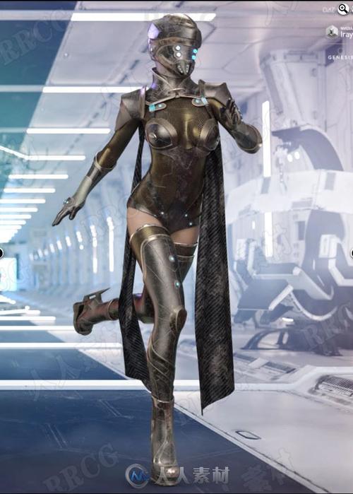 科幻机甲女性机械角色3d模型合集