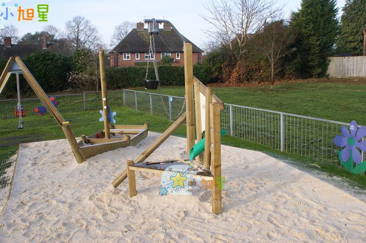 幼儿园沙池创意儿童乐园原木设备 沙坑组合游乐设备定制 互动沙池