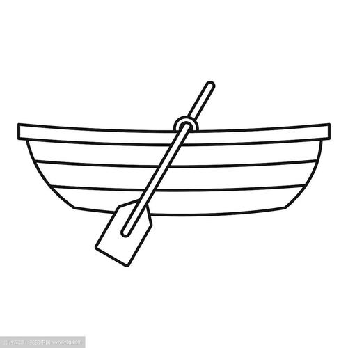船与桨图标轮廓风格