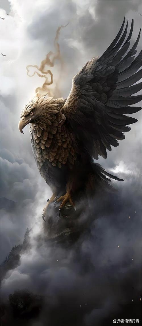 绘画之鹰:翱翔天际,力量与霸气的象征