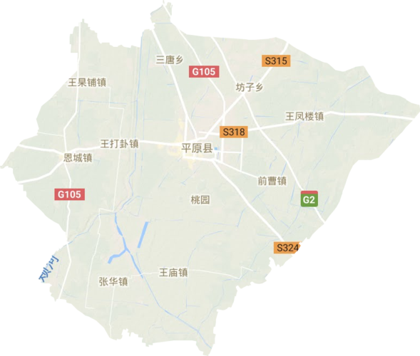 平原县高清地形地图