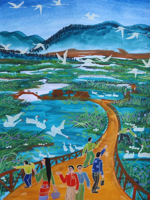 腾冲农民画描绘乡村振兴的美好画卷
