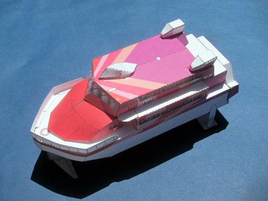 jetfoil喷流水翼船纸模型