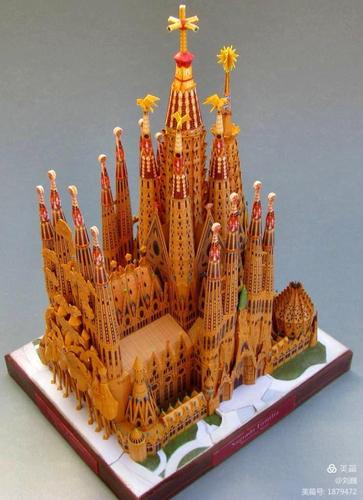 高迪留下的圣家族大教堂建筑模型