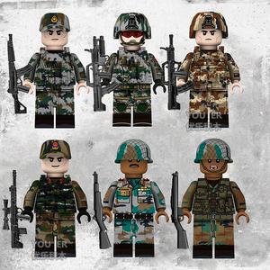 睿智积木中印边境突击中国人民解放军陆军小颗粒拼装积木玩具人仔