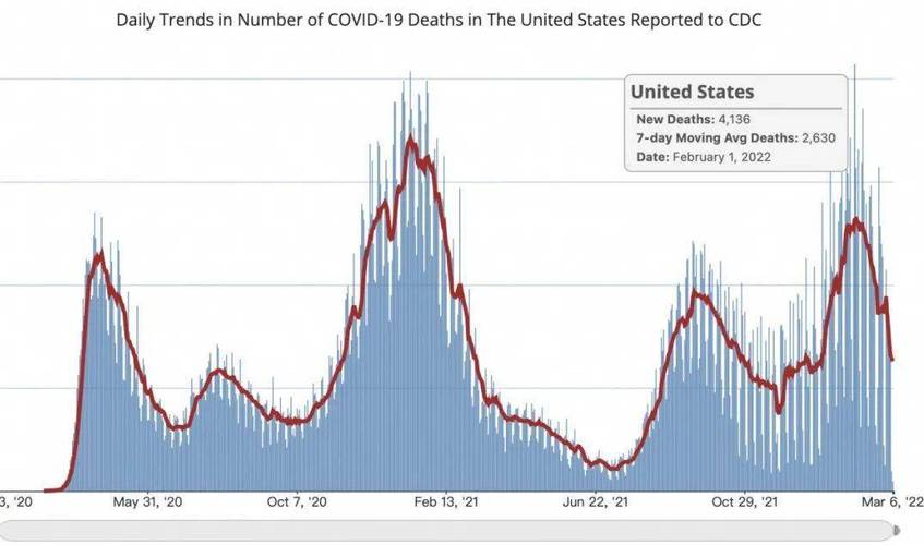 9张图表数据复盘:新冠暴发2年来,美国抗疫表现如何?_死亡数_疫情_人数