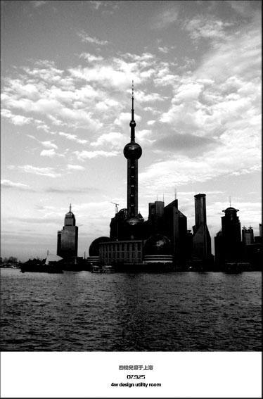求上海外滩东方明珠的黑白照,一定要黑白的