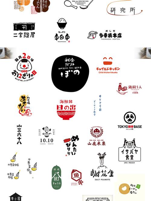 中国传统美食店铺日本料理日式餐厅小清新logo标志设计参考图片设汇