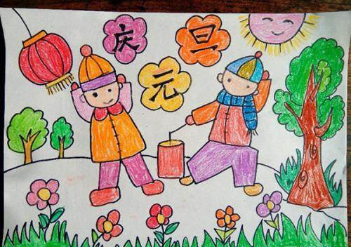 有关春节的儿童画绘画作品关于春节热闹的儿童画评论0297字