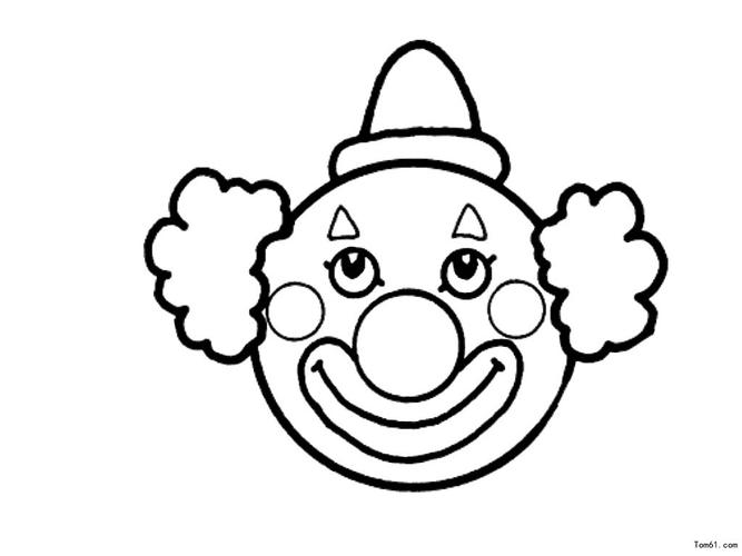 小丑4-简笔画图片-儿童资源网手机版