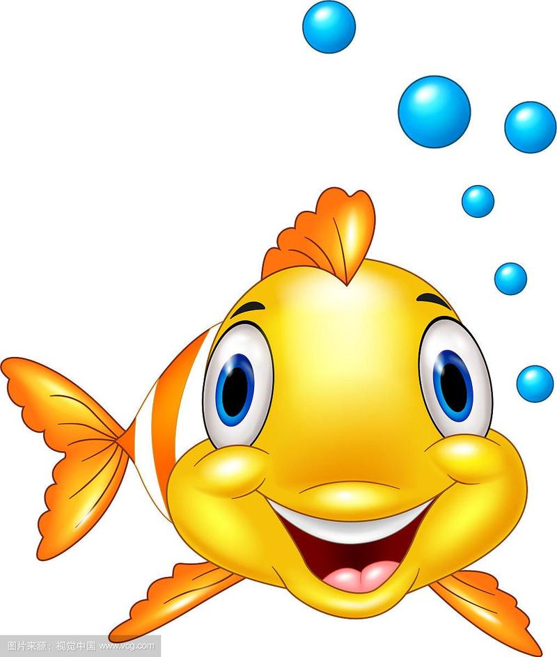 可爱的小丑鱼与水泡泡