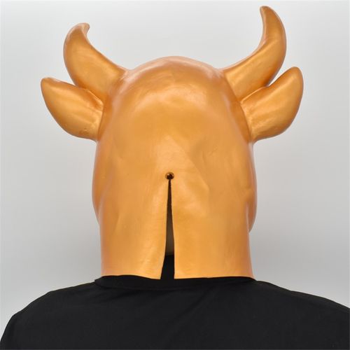 金头牛面具动物生肖道具牛气冲天牛魔王头套牛年庆典派对脸谱面罩