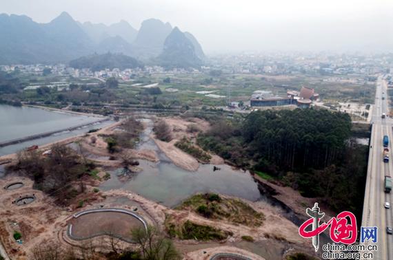 广西荔浦荔江国家湿地公园生态保护修复忙冲刺项目首季开门红