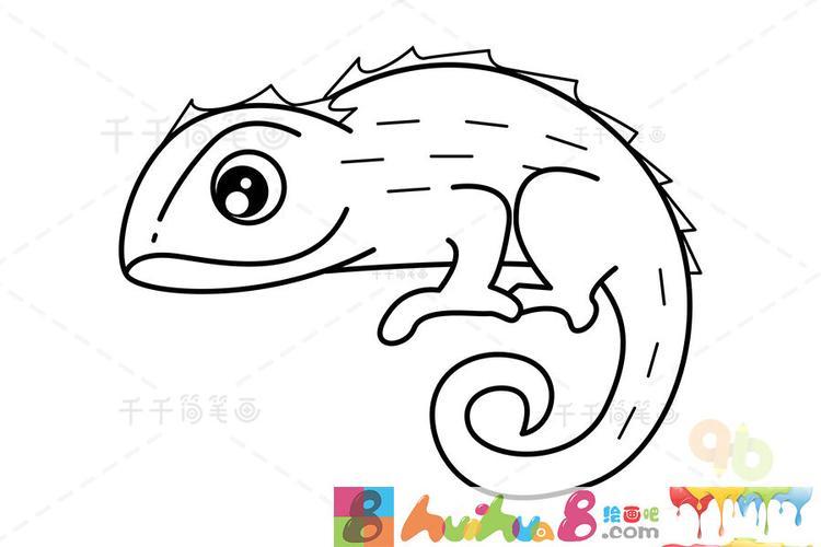 乐佩公主简笔画蜥蜴-简笔画图片-儿童资源网手机版儿童彩色动物简笔画