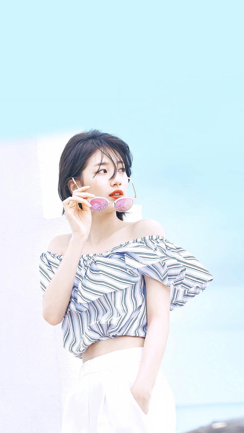 韩国美女明星智秀清新写真手机壁纸图片