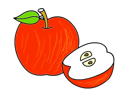 儿童画苹果简笔画