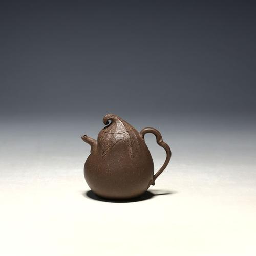 明理茶艺 紫砂壶 宜兴 薛峰 全手工(100cc茄子壶)茶壶