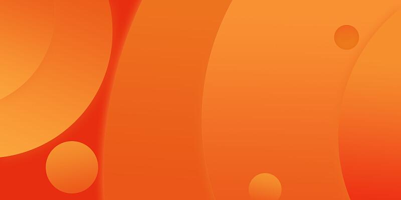 橙红色圆形立体简约场景喜庆现代商务唯美文艺小清双十二展板背景