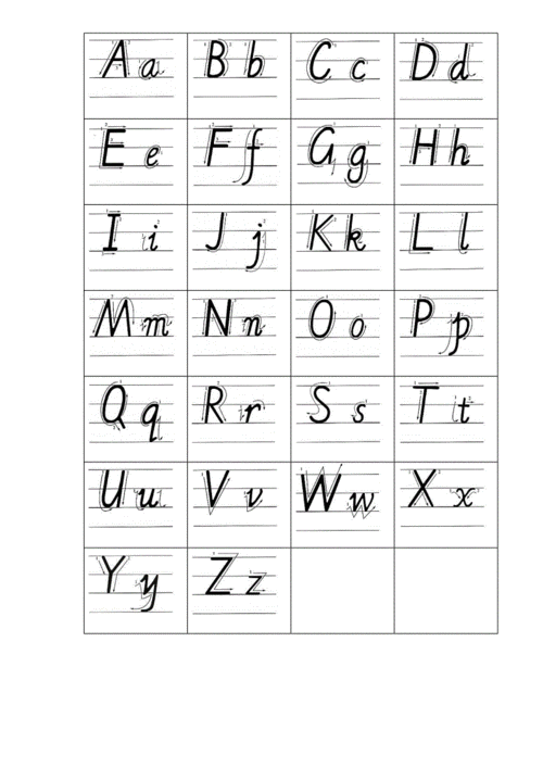 26个英文字母拼音书写笔顺标准及练习耐磨一号打印版doc6页