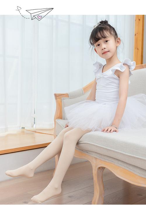 儿童舞蹈袜女童春秋季薄款专用白色连裤袜中国舞练功考级跳舞袜夏