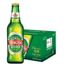 tsingtao青岛啤酒经典11度整箱玻璃瓶啤酒316ml24瓶
