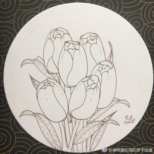 手绘植物花卉线稿(投稿: )