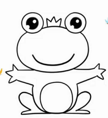 步骤八,给青蛙涂上漂亮的颜色,这样我们可爱的小青蛙就完成啦!