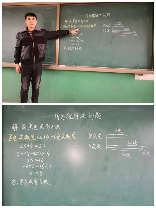 轵城镇实验小学刘学良老师—五年级数学《用方程解决问题》的板书
