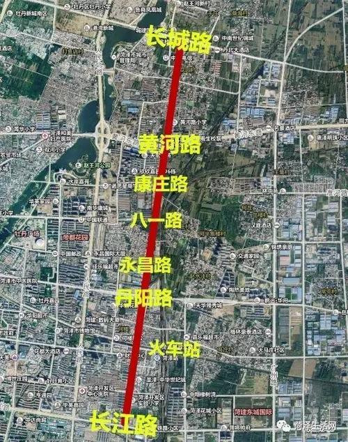 按照规划,桂陵路全线建设范围南起长江路,北至长城路,沿线跨越洙水河